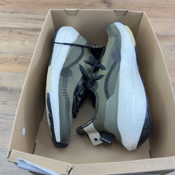 Adidas UltraBoost 21 x Parley Focus Olive Mens Size 8.5 Running Sneakers…